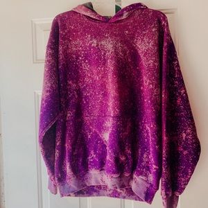 ✰PURPLE BLEACH DYED HOODIE✰